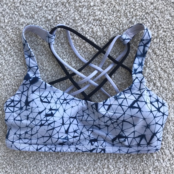 lululemon athletica Other - Lululemon Free To Be Wild Bra Blue Shibori Sz 6